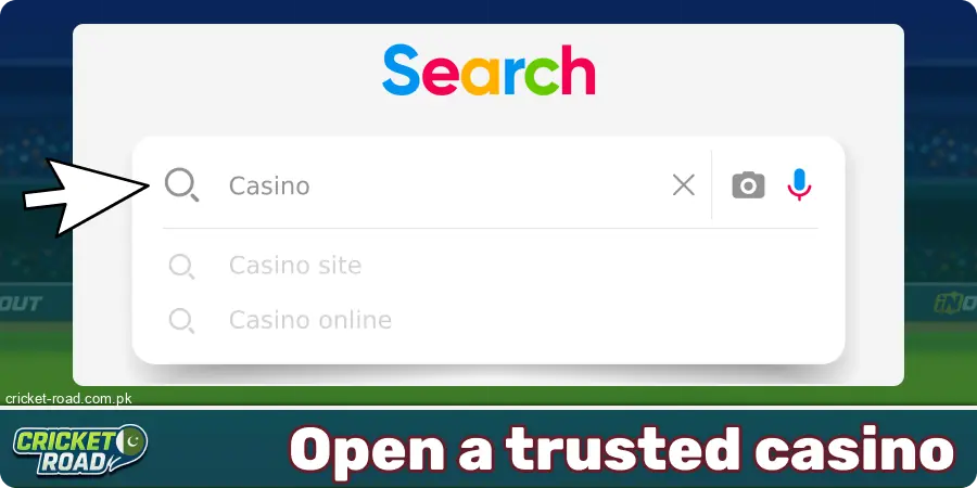 Visit the Cricket Road PK casino website
